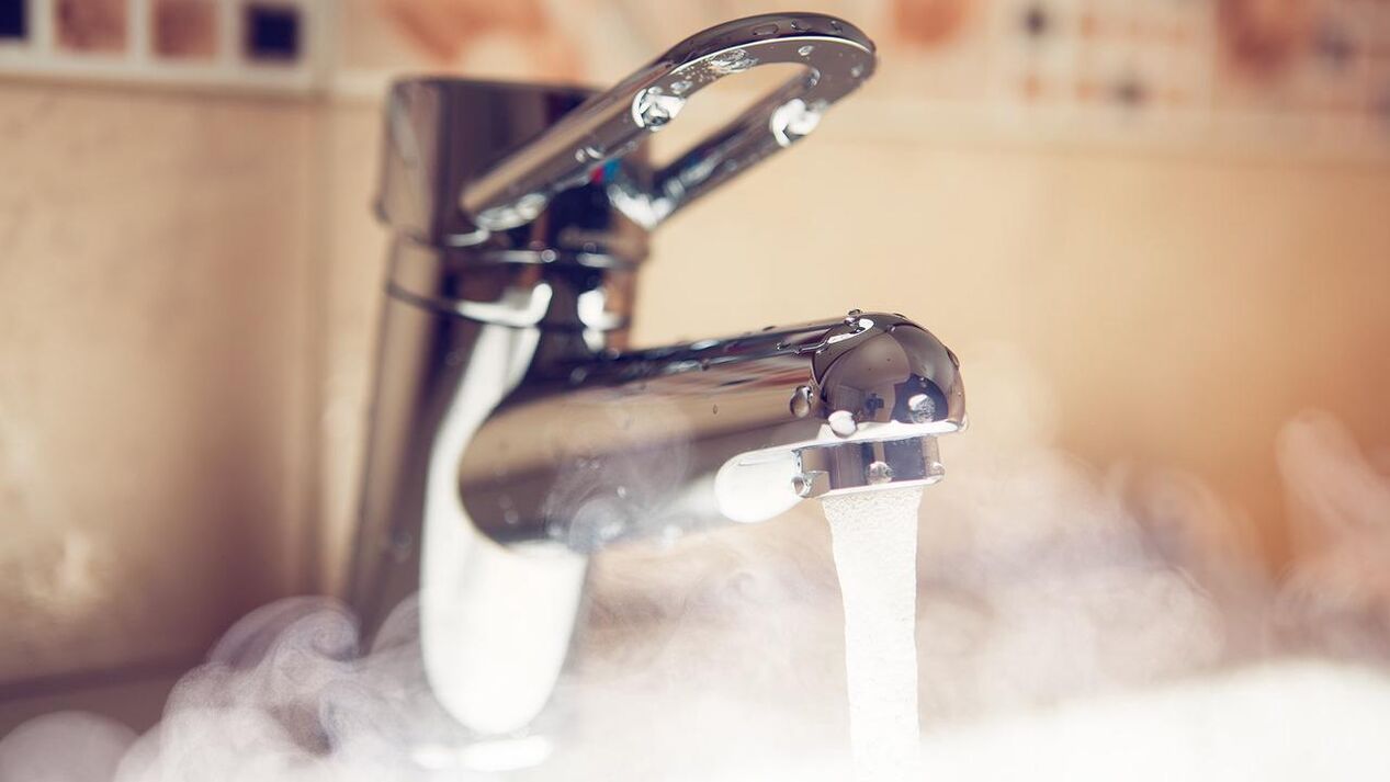 hot water tap for steaming the penis before enlargement with soda